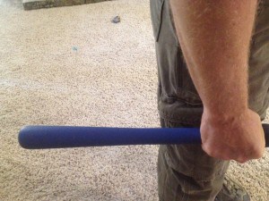 Hammer/broom handle drill using icepick hold