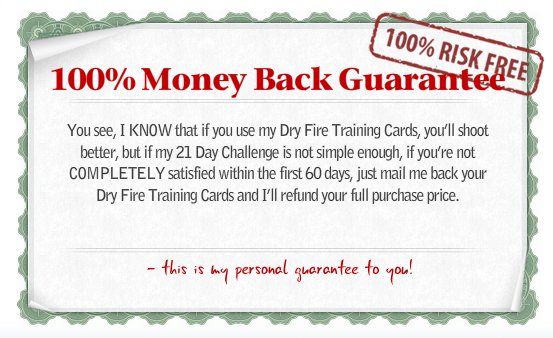 Dry Fire Training Cards Guarantee